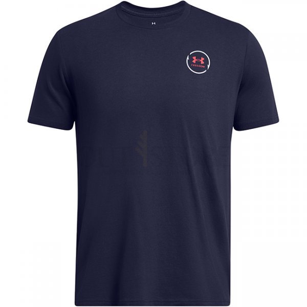 Under Armour Mens Freedom Bass Short Sleeve T-Shirt - Navy Blue - XL