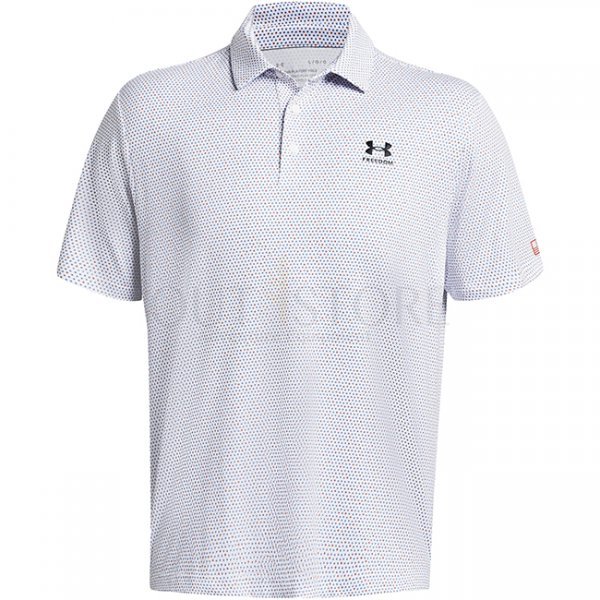 Under Armour Playoff 3.0 Freedom Print Polo - White / Red - S