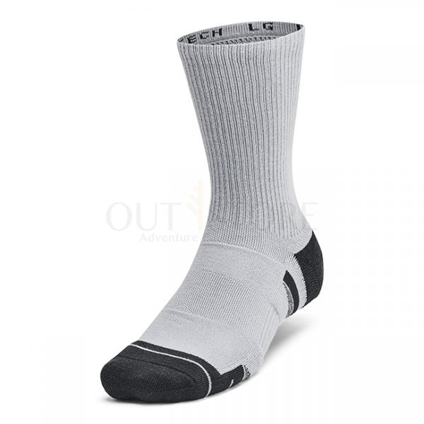 Under Armour Performance Tech 6-Pack Crew Socks - Mod Grey / Mod Grey - XL
