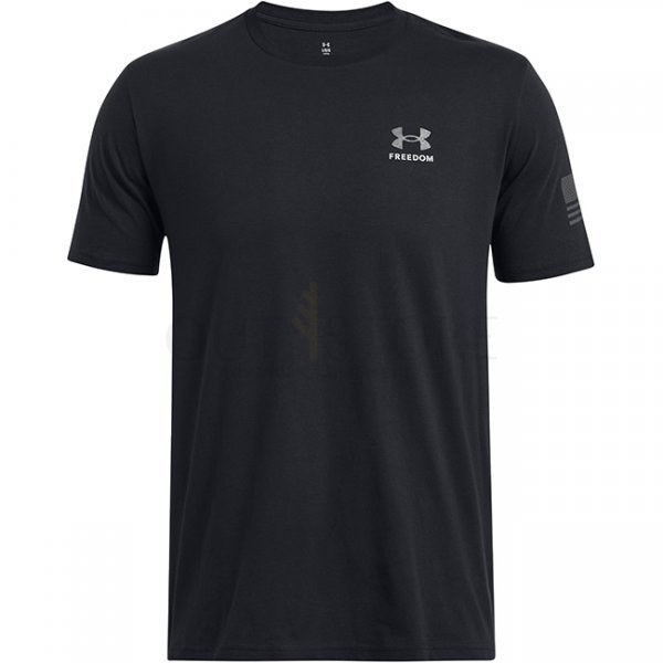 Under Armour Mens Freedom By 1775 T-Shirt - Black / Titan Grey - S