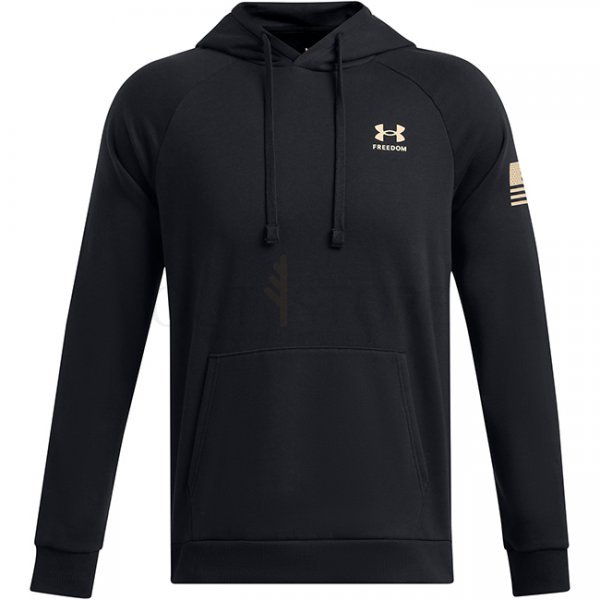 Under Armour Mens Freedom Flag Hoodie - Black / Desert Sand - XL