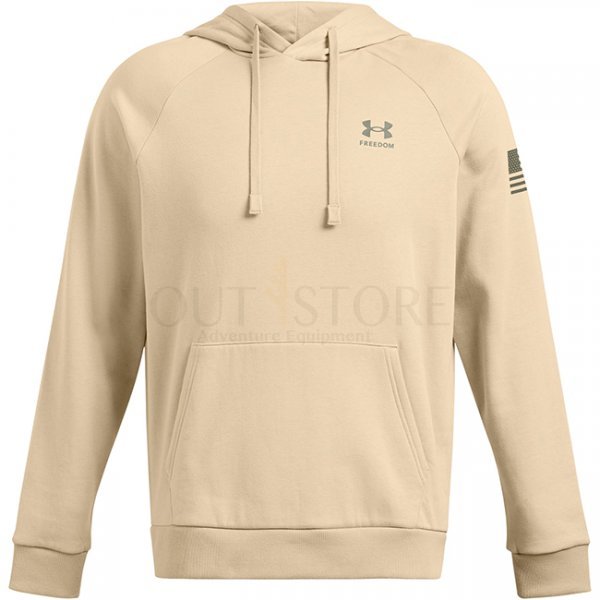 Under Armour Mens Freedom Flag Hoodie - Desert Sand / Olive - 2XL