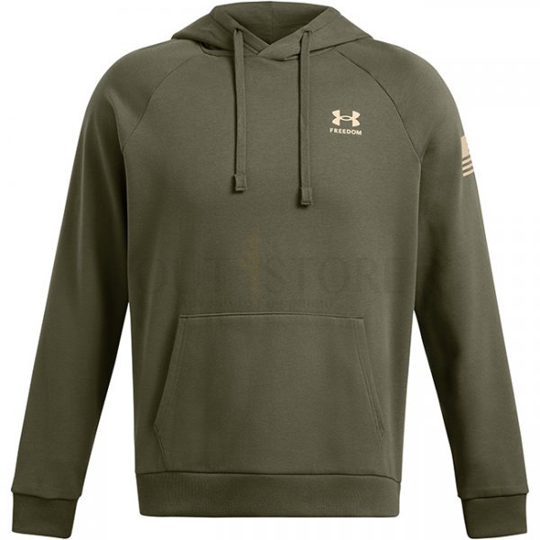 Under Armour Mens Freedom Flag Hoodie - Marine OD Green / Desert Sand - L