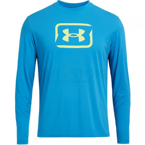 Under Armour Mens Fish Pro Chill Tackle Box Long Sleeve - Ether Blue / Sonic Yellow - 2XL