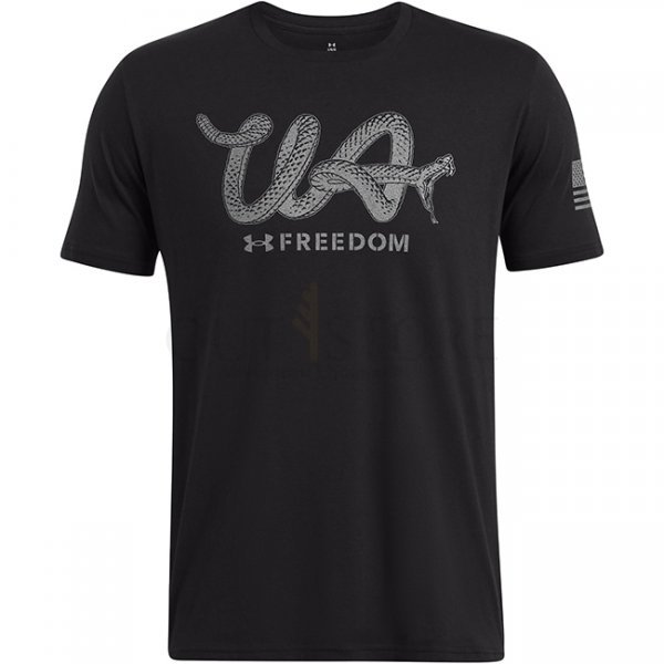 Under Armour Mens Freedom Military T-Shirt - Black / Titan Grey - 2XL