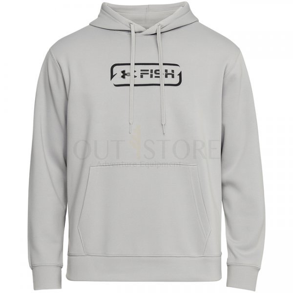 Under Armour Mens Fish Pro Terry Hoodie - Mod Grey / Black - L