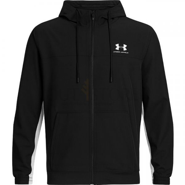 Under Armour Rival Woven Windbreaker - Black / White - 3XL