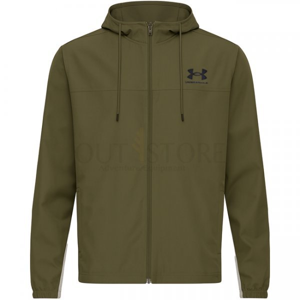 Under Armour Rival Woven Windbreaker - Marine OD Green / Black - S