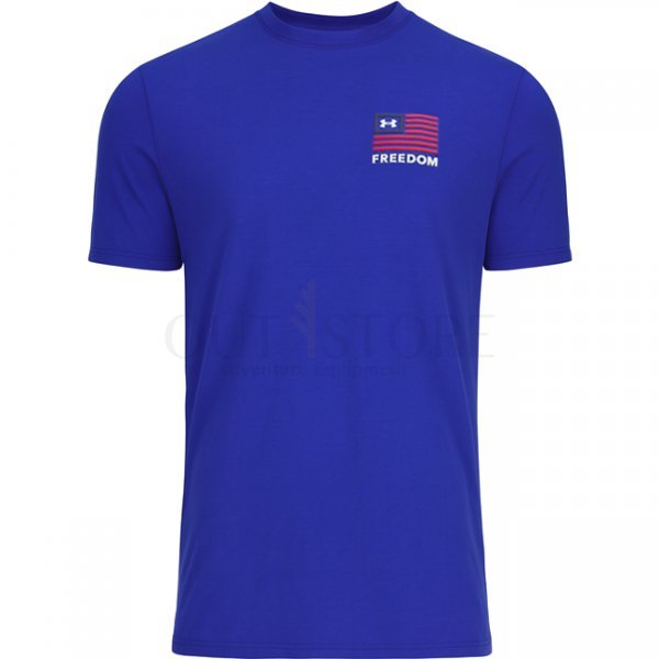 Under Armour Mens Freedom Left Chest T-Shirt - Royal / Navy Blue - L