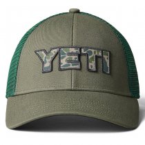 YETI Camo Logo Badge Trucker Hat - Olive