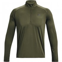 Under Armour Mens Tech 1/2 Zip Long Sleeve - Olive Under Armour Mens Tech 1/2 Zip Long Sleeve - Olive