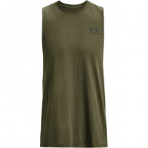 Under Armour Mens Sportstyle Left Chest Cut-Off Tank - Olive Under Armour Mens Sportstyle Left Chest Cut-Off Tank - Olive