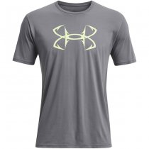 Under Armour Fish Hook Logo T-Shirt - Titan Grey / Sonic Yellow - L