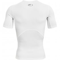 Under Armour Mens HeatGear Compression Short Sleeve - White - 2XL
