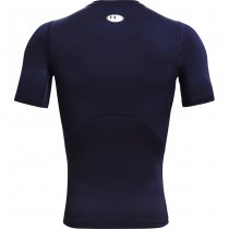 Under Armour Mens HeatGear Compression Short Sleeve - Navy Blue - 2XL