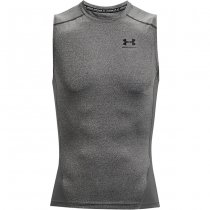 Under Armour Mens HeatGear Compression Sleeveless - Carbon Heather - 3XL