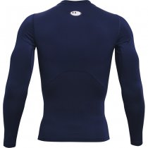 Under Armour Mens HeatGear Compression Long Sleeve - Navy Blue - S