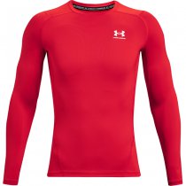 Under Armour Mens HeatGear Compression Long Sleeve - Red - S