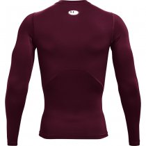Under Armour Mens HeatGear Compression Long Sleeve - Maroon - 2XL