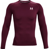 Under Armour Mens HeatGear Compression Long Sleeve - Maroon - S
