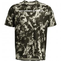 Under Armour Mens Tech ABC Camo Short Sleeve - Olive