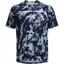 Under Armour Mens Tech ABC Camo Short Sleeve - Navy Blue