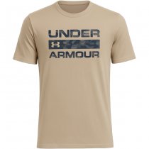 Under Armour Mens Stacked Logo Fill T-Shirt - City Khaki / Black - XL