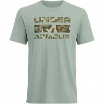 Under Armour Mens Stacked Logo Fill T-Shirt - Silica Green