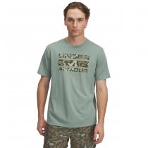 Under Armour Mens Stacked Logo Fill T-Shirt - Silica Green / Olive - 2XL