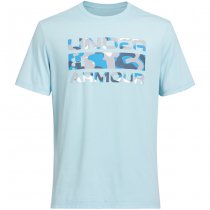 Under Armour Mens Stacked Logo Fill T-Shirt - Blue