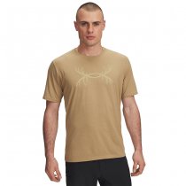 Under Armour Mens Antler Logo T-Shirt - Camel / Khaki Base - 2XL