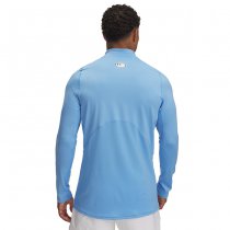 Under Armour Mens ColdGear Fitted Mock - Carolina Blue / White - XL