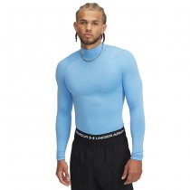 Under Armour Mens ColdGear Compression Mock - Carolina Blue / White / White - M