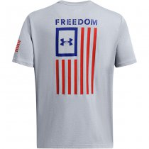 Under Armour Freedom Flag T-Shirt - Steel Medium Heather / Red - S