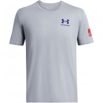 Under Armour Freedom Flag T-Shirt - Steel Medium Heather / Red - XL