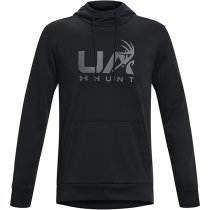 Under Armour Mens Armour Fleece Hunt Logo Hoodie - Black - L