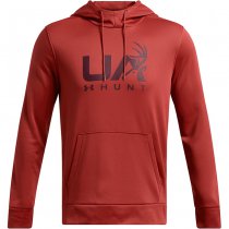 Under Armour Mens Armour Fleece Hunt Logo Hoodie - Red