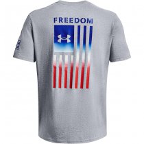 Under Armour Freedom Flag Gradient T-Shirt - Steel Light Heather - 2XL