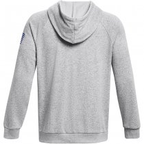 Under Armour Freedom Rival Fleece Big Flag Logo Hoodie - Mod Grey Light Heather - M