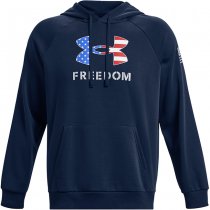 Under Armour Freedom Rival Fleece Big Flag Logo Hoodie - Academy - XL