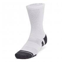 Under Armour Performance Tech 3-Pack Crew Socks - White / White / Jet Grey - XL