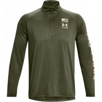 Under Armour Freedom Tech 1/2 Zip - Marine OD Green - L
