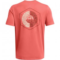 Under Armour Mens Outdoor Cube Short Sleeve - Coho / Summit White - 2XL
