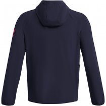 Under Armour Mens Freedom Windbreaker Jacket - Navy Blue / Red - M