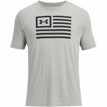 Under Armour Mens Freedom Flag Printed T-Shirt - Light Grey
