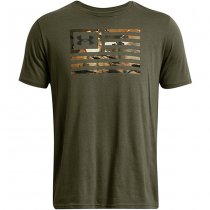 Under Armour Mens Freedom Flag Printed T-Shirt - Olive