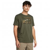 Under Armour Mens Freedom Flag Printed T-Shirt - Marine OD Green - 2XL