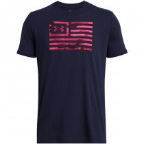Under Armour Mens Freedom Flag Printed T-Shirt - Navy Blue