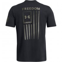 Under Armour Mens Freedom Flag Gradient T-Shirt - Black / Olive - 2XL