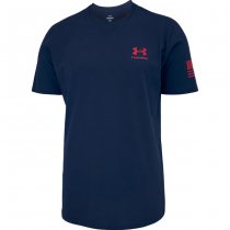 Under Armour Mens Freedom Flag Gradient T-Shirt - Blue / Red
